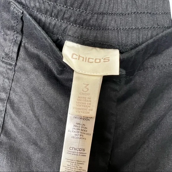 Chicos linen blend the ultimate fit cargo pants nwt - Picture 8 of 9